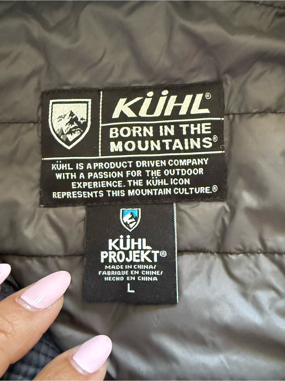 Kuhl Spyfire Down Hooded Puffer Parka Jacket Coat Black Women’s Size Large - Picture 6 of 8